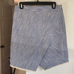 Loft unique light blue skirt